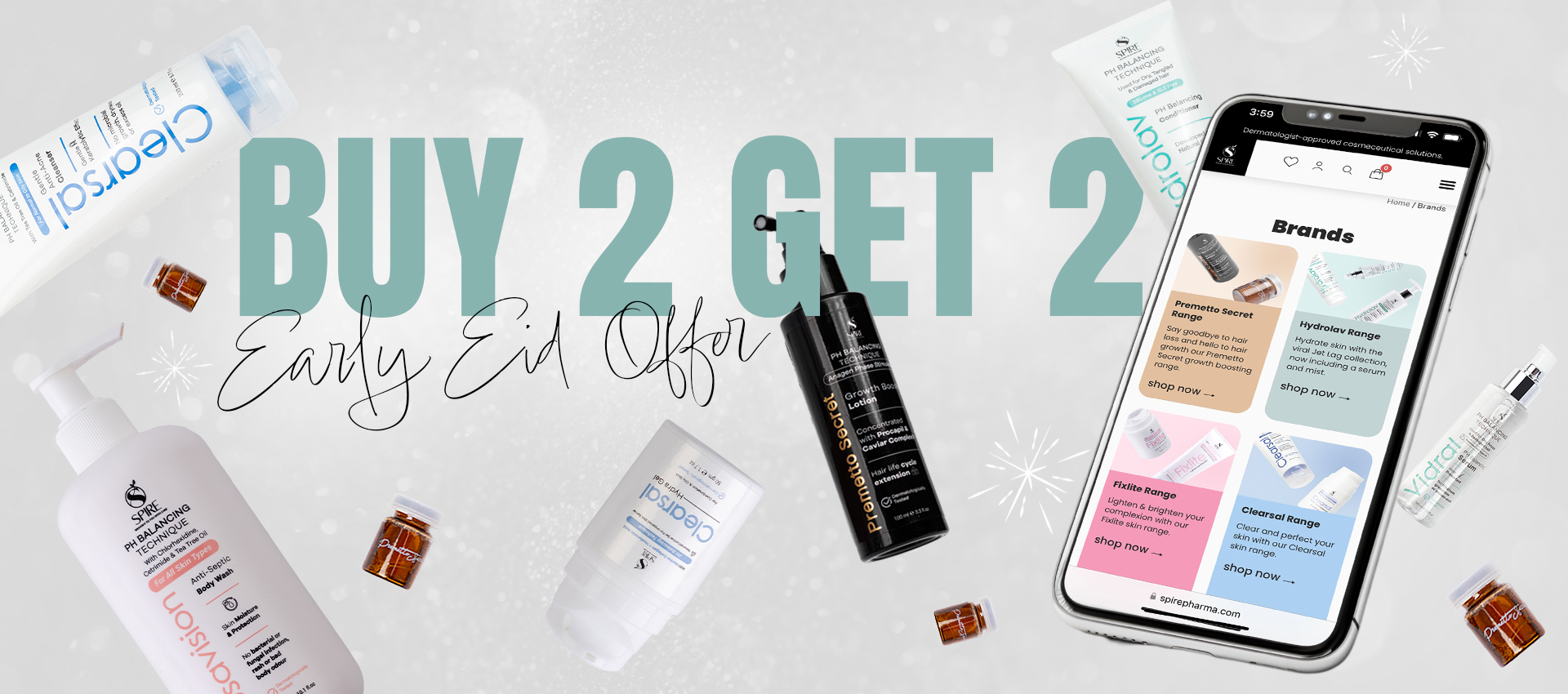 spire website header buy 2 get 2 free EID offer